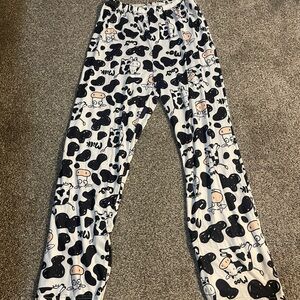 Women's Cow Print Pajama Pants